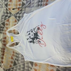 Dolly parton racer back tank top